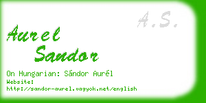 aurel sandor business card